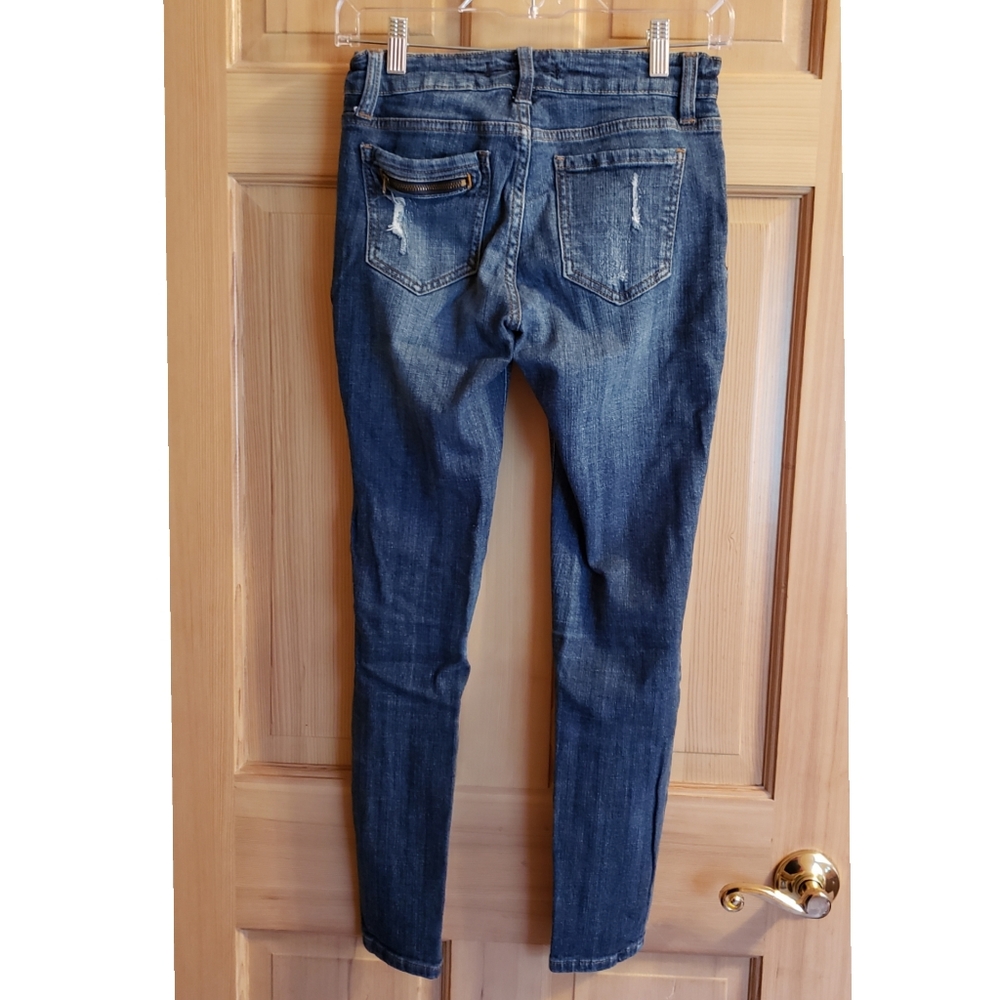EUNINA Women's Size 26 Low Rise Skinny Blue Jeans